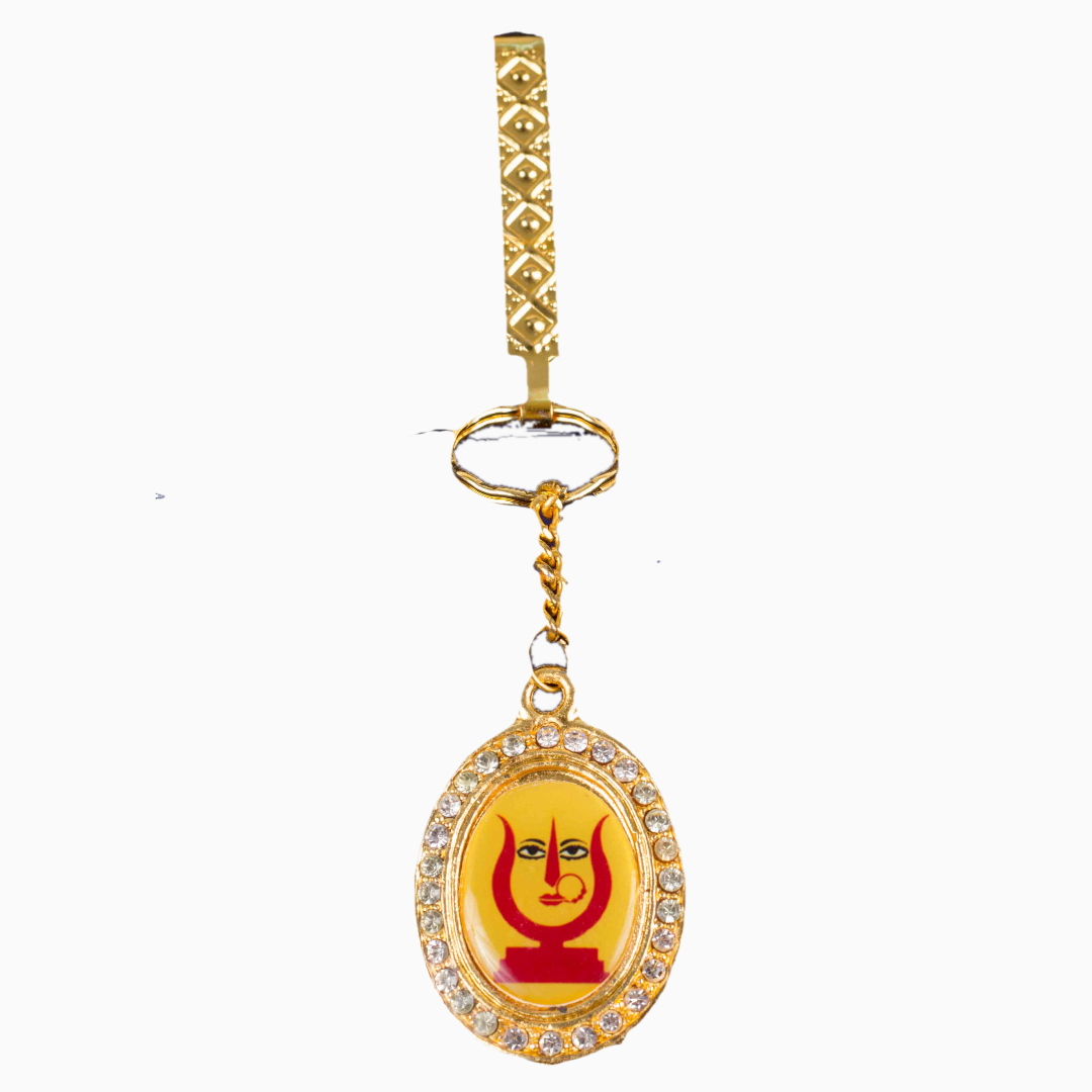 Rani Sati Dadi Oval Shape Both Side Photo Key-chain Pack of 100 Pieces