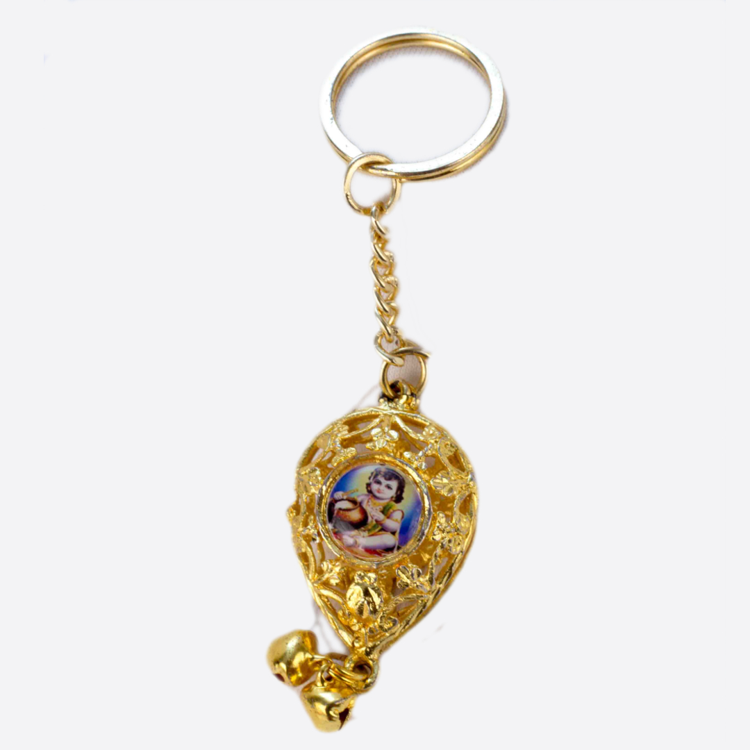 Bal Gopal Badam Shape Both Side Photo Key-chain Pack of 100 Pieces