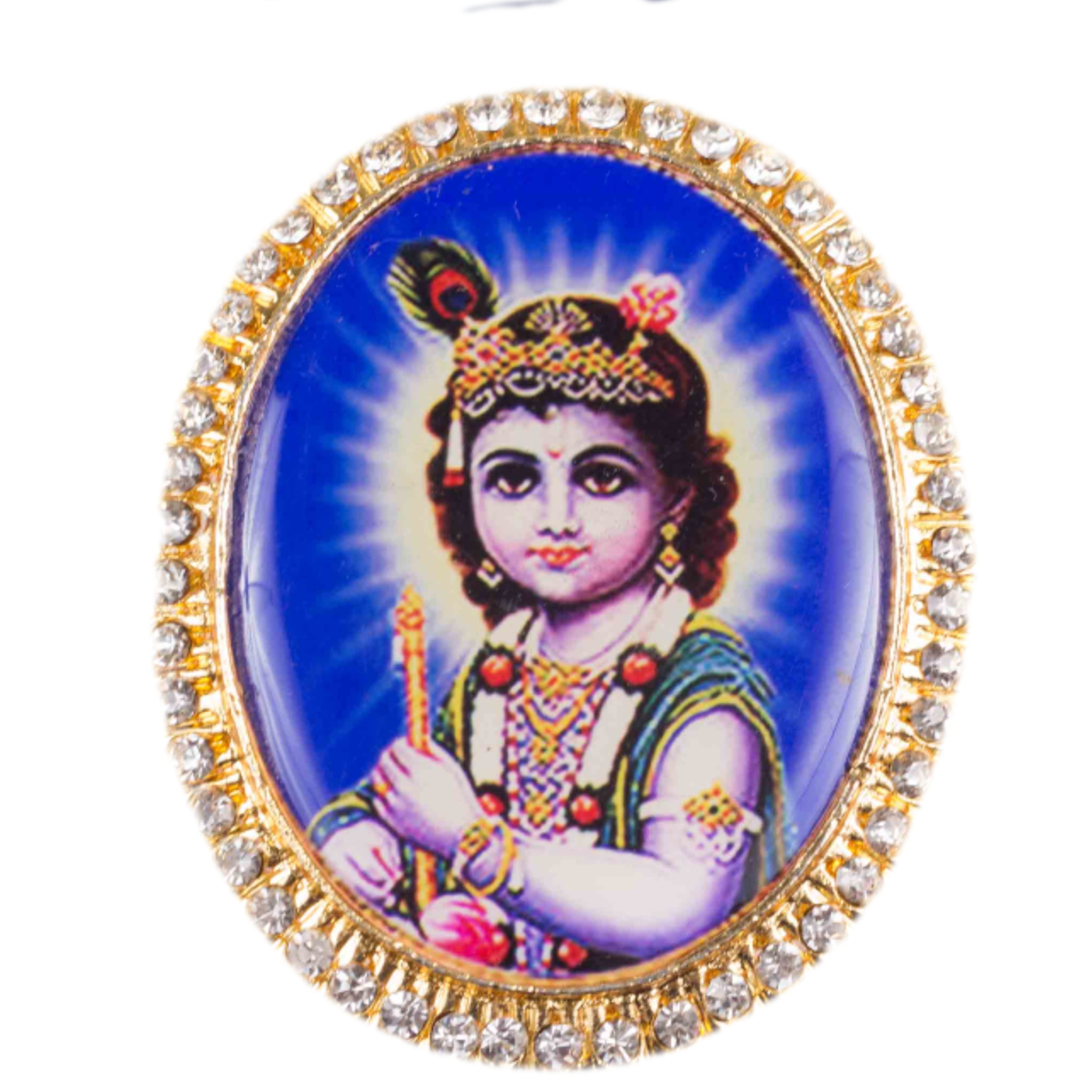 Bal Gopal Oval Shape Big Size Diamond Brooch Pack of 100 Pieces