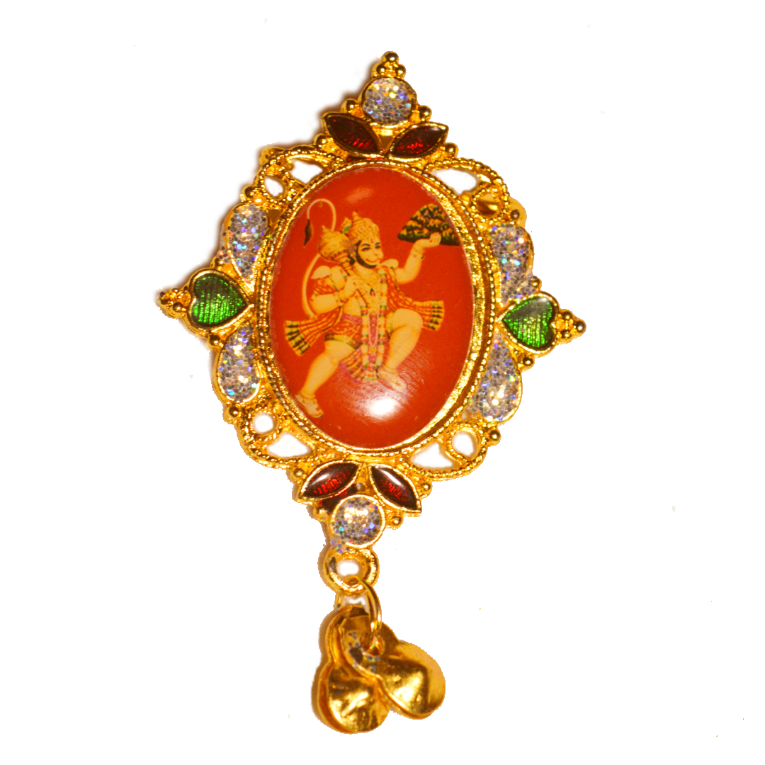 Hanumanji  Oval Shape Mirror Brooch Pack of 100 Pieces